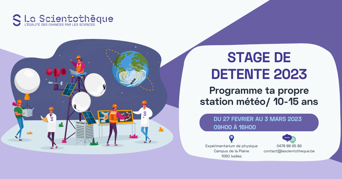 Bannière Stage Carnaval 2023 Programme ta propre station météo (Publication Facebook (carrée))